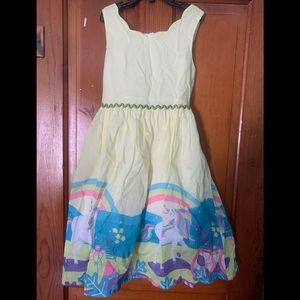 Unicorns & Rainbows light yellow Party Dress